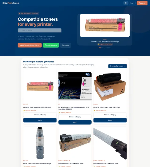 ShopTech Dealers Portal