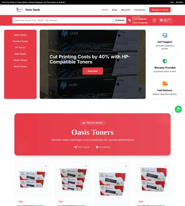 Toner Oasis Ecommerce
