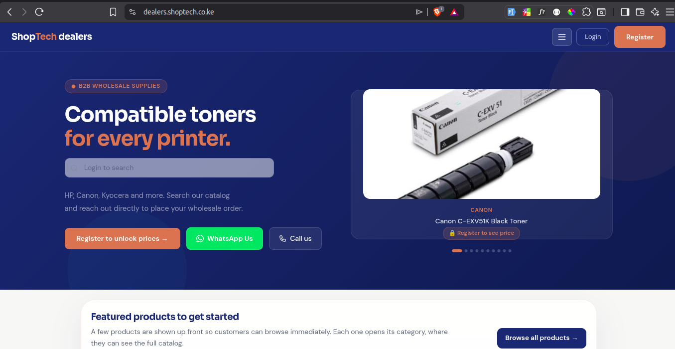 ShopTech Dealers Portal - Growth System by RatifiedTech